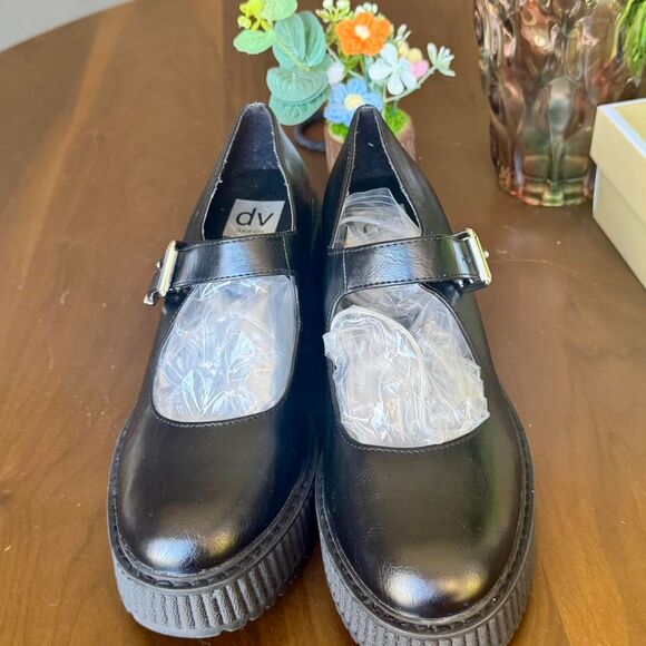 Dolce-vita Women's Black Platform Chunky Mary Jane's W/strap 7 1/2 - Picture 1 of 8